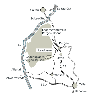 Route naar de Gedenkplaats Bergen-Belsen